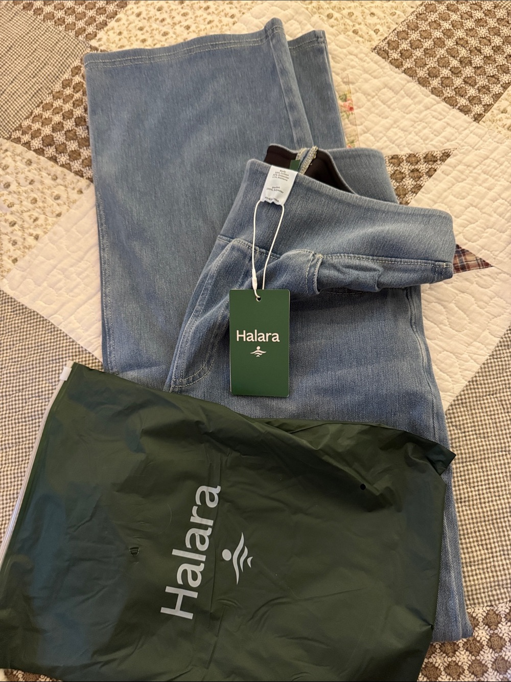 HALARA Light Blue Straight Leg Jeans
